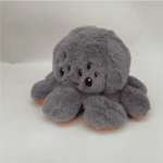 Hollween peluche pieuvre reversible grey