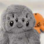 Hollween peluche pieuvre reversible - grey eyes