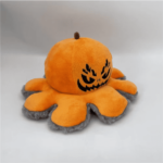 Hollween peluche pieuvre reversible orange