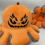 Hollween peluche pieuvre reversible - orange eyes